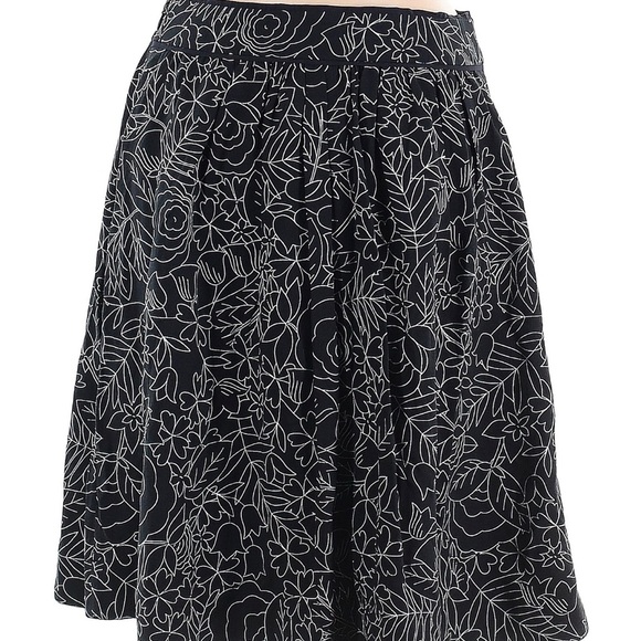 Anthropologie Silver Pleated A-Line Skirt Cocktail - Picture 2 of 4